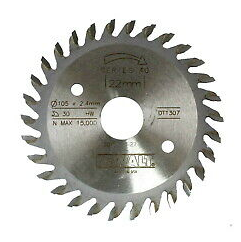 HM-Nutfräser (für Lamellendübelfräsen)/ Ø 105mm / Blattstärke: 2.0mm / Bohrung: 22mm / Zähnezahl: 30